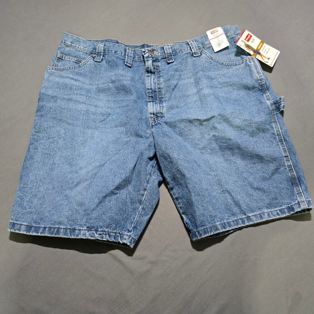 new Wrangler Carpenter Shorts Mens 44 Blue Denim Five Star Premium Relaxed